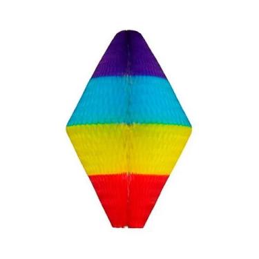 Imagem de Balão Oriental 480 MM - Enfeite Papel de Seda - Colmeia - 1 Unidade - 
