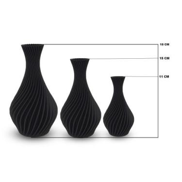 Imagem de Kit Vasos P/ Plantas Artificiais - Modelo Jarro Espiral - Marxgreg3d, 