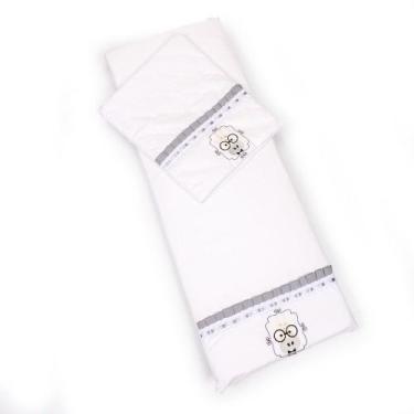 Imagem de Colchonete Colchão Carrinho Moisés bebê 2 pc Bordado 80x32 - Dolce Aff