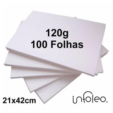Imagem de Papel Offset 21x42cm 120g Branco Falso A3 - 100 Folhas - Chambril