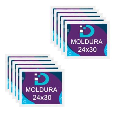 Imagem de Kit 10 Molduras Brancas 24x30 Com Fundo Em Eucatex Para Decoração e Ar