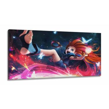 Imagem de Quadro Decorativos League of Legends em Tecido Canvas 130x60 m02 - Wal