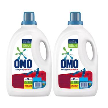 Imagem de Kit 2 Sabão Líquido Omo Lavagem Perfeita 5l Atacado Limpeza