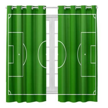 Imagem de Cortina Blackout Futebol 2,00L  x 1,40A Quarto Infantil (Sala ,Estampa