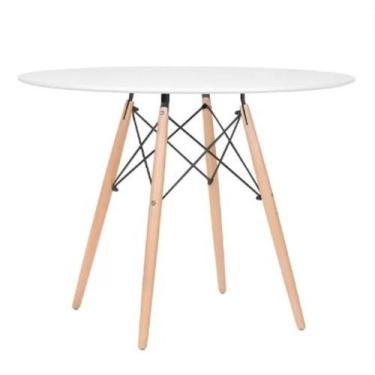 Imagem de Mesa De Jantar Redonda Eames Eiffel 120cm Branca - UNIVERSAL MIX