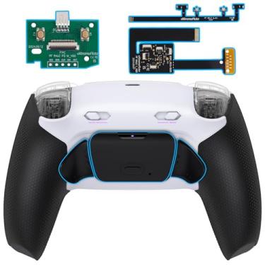 Imagem de eXtremeRate RISE Plus MAX Back Paddles Kit with Clicky Trigger Stops & Rubberized Grip for PS5 Controller BDM-010 020, Black Remappable Back Buttons Kit for PS5 Controller - White Black -NO Controller