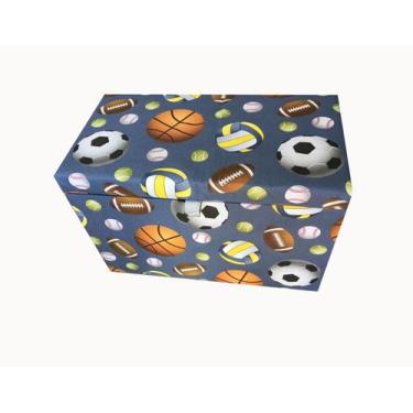 Imagem de Puff baú infantil 68 cm - bola  -material sintético- 100% mdf - NS