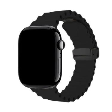 Imagem de Pulseira Aqua Fecho Magnético Compatível com Apple Watch - Baú do Viki