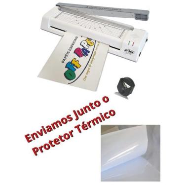 Imagem de Plastificadora Laminadora A4 e A3, Guilhotina e Arredondador de Borda 
