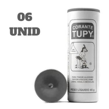 Imagem de Corante Roupa E Tecidos Tupy Diversas Cores 45g - 6 Unidades, Cinza