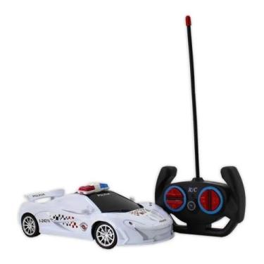Imagem de Carrinho Controle Remoto Policia Super Carro Top 1:18 - Goal Kids