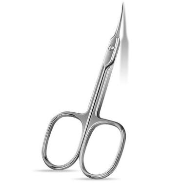 Imagem de Tesoura de Cutícula Profissional para Unhas - Ponta Curvada em Aço Ino