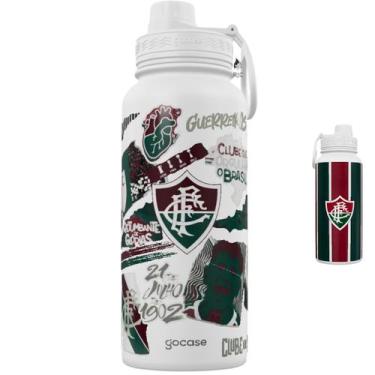 Imagem de Garrafa Térmica Gocase Fresh 950ml Oficial do Fluminense, FLU Colagem 