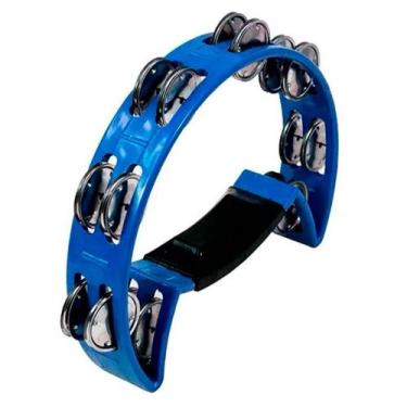 Imagem de Pandeirola Meia Lua ABS Platinela Inox Azul 40070AZ Luen