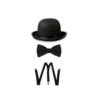Imagem de Fantasia Charlie Chaplin 3 peças Halloween Festas - MC Presentes