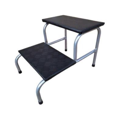 Imagem de Escada 2 Degraus Para Maca E Depilação Medcombo, Bronze Degrau Branco