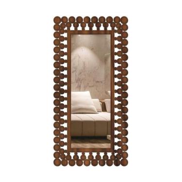 Imagem de Espelho Corpo Inteiro Decorativo Palermo 65x130 - CREATUS, MARROM