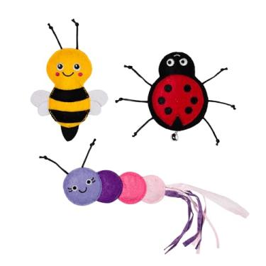 Imagem de Fringe Studio "Living The Bug Life, conjunto de 3, mini conjuntos de brinquedos para gatos, coleção Pet Shop (904041)