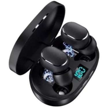 Imagem de Fone de Ouvido Rosa sem fio bluetooth Com LED Sem Fio Bluetooth e Microfone ideal para ouvir musicas (Preto)