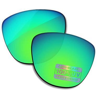Imagem de Bowyer Lentes de reposição polarizadas para óculos de sol Oakley Frogskins OO9013 - Espelho verde jade