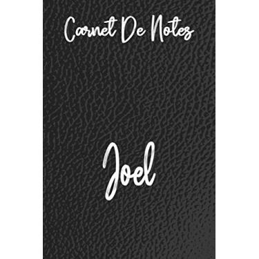 Imagem de Carnet De Notes Joël: cahier personnalisé avec votre nom en cuir Noir, doublé, couverture souple, format lettre (6 x 9) Cahier: écritures aléatoires, ... familiale ou tout simplement de jolies
