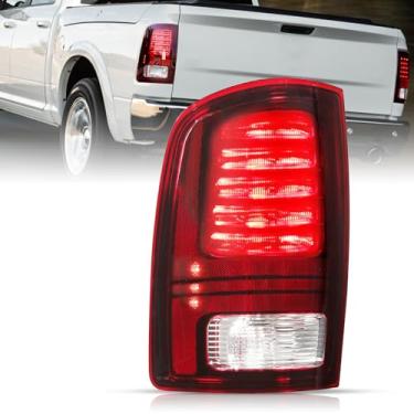 Imagem de Peforway Conjunto de luz traseira de LED com lâmpadas compatível com Dodge Ram 1500/2500 2014-2018 Ram 3500 2013-2018 Lâmpada traseira esquerda do lado do motorista lente fumê substituição OE