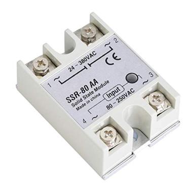 Imagem de Módulo de Interruptor de relé de Estado Sólido Monofásico 80A SSR-80AA 80-250VAC Relé de Tempo de para Controladores de Temperatura e Controle Automático de Processo