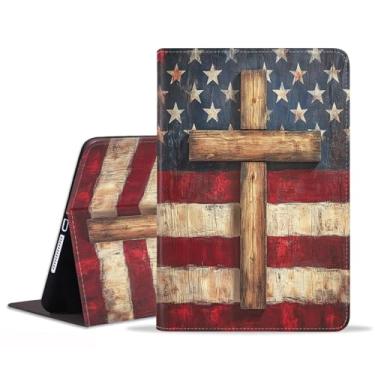 Imagem de stmedazm Capa para Samsung Galaxy Tab S9 FE 5G 10,9 polegadas/Galaxy Tab S9 11 polegadas 2023, capa dobrável de couro sintético premium com suporte para despertar/hibernar automático - Cruz da