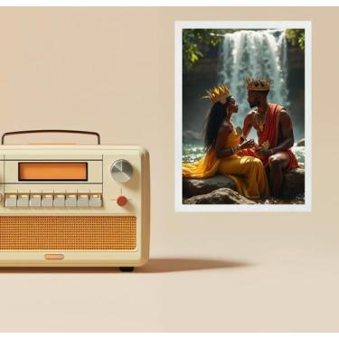 Imagem de Quadro Decorativo Xangô e Oxum 33x24cm - com vidro - Quadros On-line, 