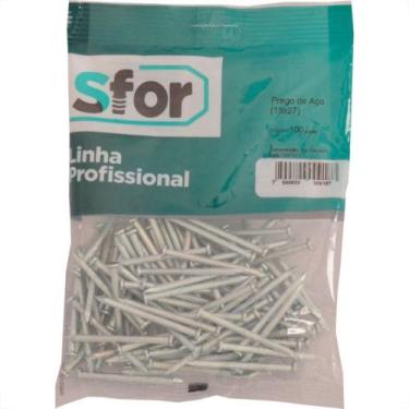 Imagem de Prego Aco Sforplast Com Cabeca  18X27 (3,40X62mm)   100pcs, Aço