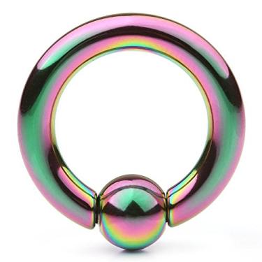 Imagem de FIFTH CUE 2G | 4G | 6G | 8G | 10G | 12G - Anel de contas de aço de grau de implante cirúrgico IP 316L de titânio cativo de tensão colorida | Alicate de abertura NECESSÁRIO, Metal, Sem Pedra Preciosa