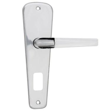 Imagem de Fechadura Externa Popline Reta Cromada ESP11 (40x53 PY53) Soprano