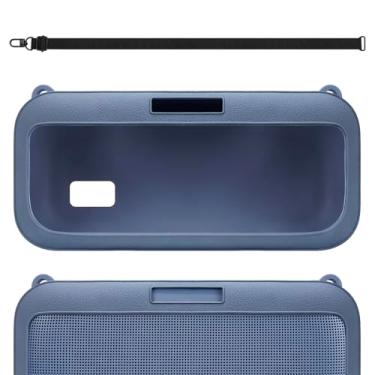 Imagem de Geekria Capa de silicone para alto-falante compatível com Bose SoundLink Max, capa protetora macia, alto-falantes portáteis de substituição para transporte de viagem com alça de ombro (azul)