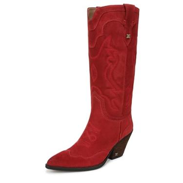 Imagem de Sam Edelman Bota feminina James Western, Panturrilha vermelha escarlate larga, 39