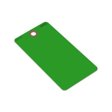 Imagem de SmartSign Pacote com 25 etiquetas em branco verde-escuro com patch de fibra reforçada, 7,6 cm x 14,6 cm, cartolina de 13 pontos, dupla face, etiquetas escritas para inventário, envio, ativo, preço,