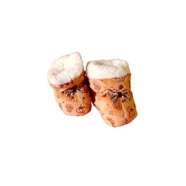 Imagem de Kit com 3 Pantufas de Bebê Infantil Forrada com Lã de Ovelha (Sherpa) 