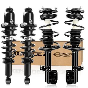 Imagem de PROEZE Conjunto de suporte dianteiro e traseiro para Corolla 2009-2013, amortecedor dianteiro com molas helicoidais, substitui 832598/572598, 832597/572597, 172599R 172599L, lado do motorista e do