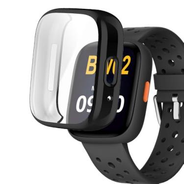 Imagem de smaate Capas de relógio compatíveis com BIGGERFIVE BW02 Smart Watch de 1,8 polegadas, capa de TPU com protetor de tela, protegendo o corpo e a tela do relógio