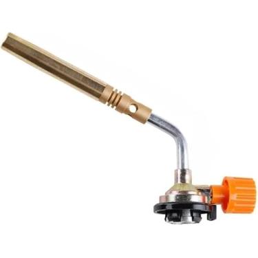 Imagem de Bico Maçarico Portátil Fino Regulável Para Cartucho 150mm Culinário Cozinha Com Regulador Ajustavel