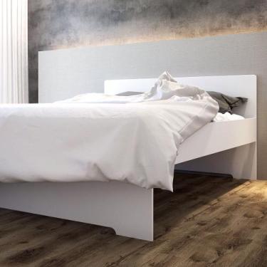 Imagem de Cama Reta de Casal 1253 Branca - Móveis Ilan