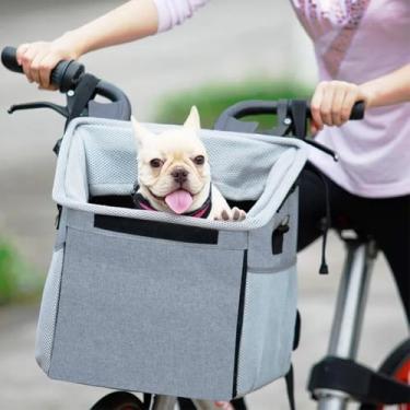 Imagem de Bolsa Cesto Transporte Pet Bike Carro Bicicleta Cães Gatos Ninabag