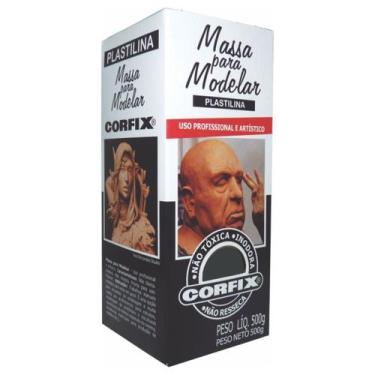 Imagem de Massa para Modelar 500gr 321 Preto Corfix, 321, Preto