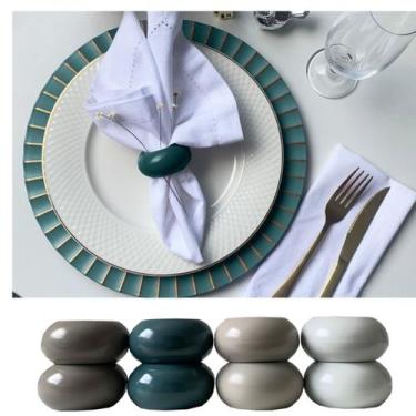 Imagem de Kit 8 Anel Porta Guardanapo Argola Mesa Posta 6cm Lisa Vr - IDEALIZA, 