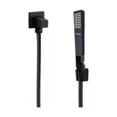 Imagem de Ducha Manual Black 360° 3 Jatos Flexível 1,80cm C/Registro