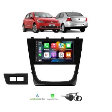 Imagem de Kit Multimídia Gol Voyage Saveiro G5 7 Pol CarPlay AndroidAuto Sem fio