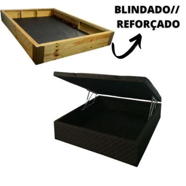 Imagem de Cama Box Baú Casal Blindada/Reforçada - 48cm de altura total