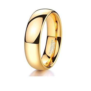 Imagem de Anel de casamento unissex de 1 mm, 2 mm, 3 mm, 4 mm, 5 mm, 6 mm, 7 mm, 8 mm, branco de tungstênio, ouro amarelo/ouro rosa/preto, polido, confortável, tamanho 3 a 17