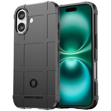 Imagem de Capa Case iPhone 16 Plus (Tela 6.7) Rugged Shield Anti Impacto (Preto)