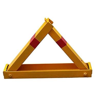 Imagem de Fechadura de espaço de estacionamento antioxidante barreira de estacionamento em aço dobrável barreira de segurança bloqueio manual barreiras de estacionamento durável com parafusos e cadeado (cor
