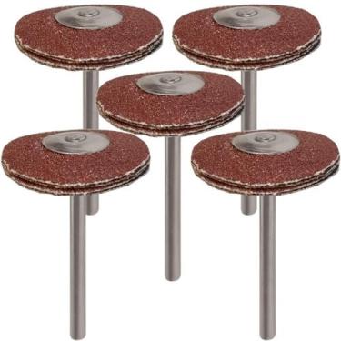 Imagem de Kit 5 Ponta Montada 4 Disco De Lixa Haste 3Mm Micro Retífica - Dremax